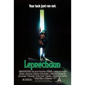 Leprechaun 1993 Movie Poster Horror Warwick Davis Jennifer Aniston TriMark Promo